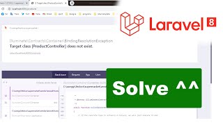 Target class [ProductController] does not exist |  laravel 8