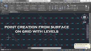 Point creation from surface on Grid with Levels in civil 3D