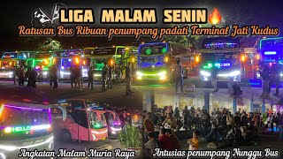 Pecahhh…‼️Ribuan Penumpang Ratusan Bus Penuhi Terminal Kudus. Absenin Bus Divisi Muria Raya🔥