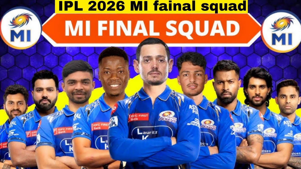 IPL 2026 | Mumbai Indians Full Squad | MI Team Final Players List 2026 | MI Team 2026▶️