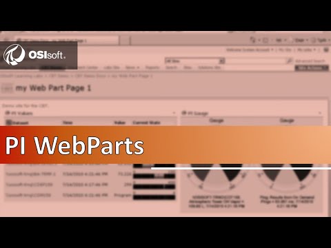 OSIsoft: Explain a Web Part page. v3.0