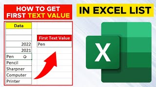 Extract First Text Value From List In Excel Excel Tutorial