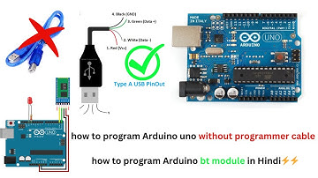 how to program Arduino uno without programmer cable || how to program Arduino bt module in Hindi⚡⚡