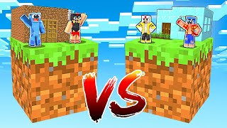 CASA EN UN BLOQUE NOOB VS CASA EN UN BLOQUE PRO  LOS COMPAS EN MINECRAFT