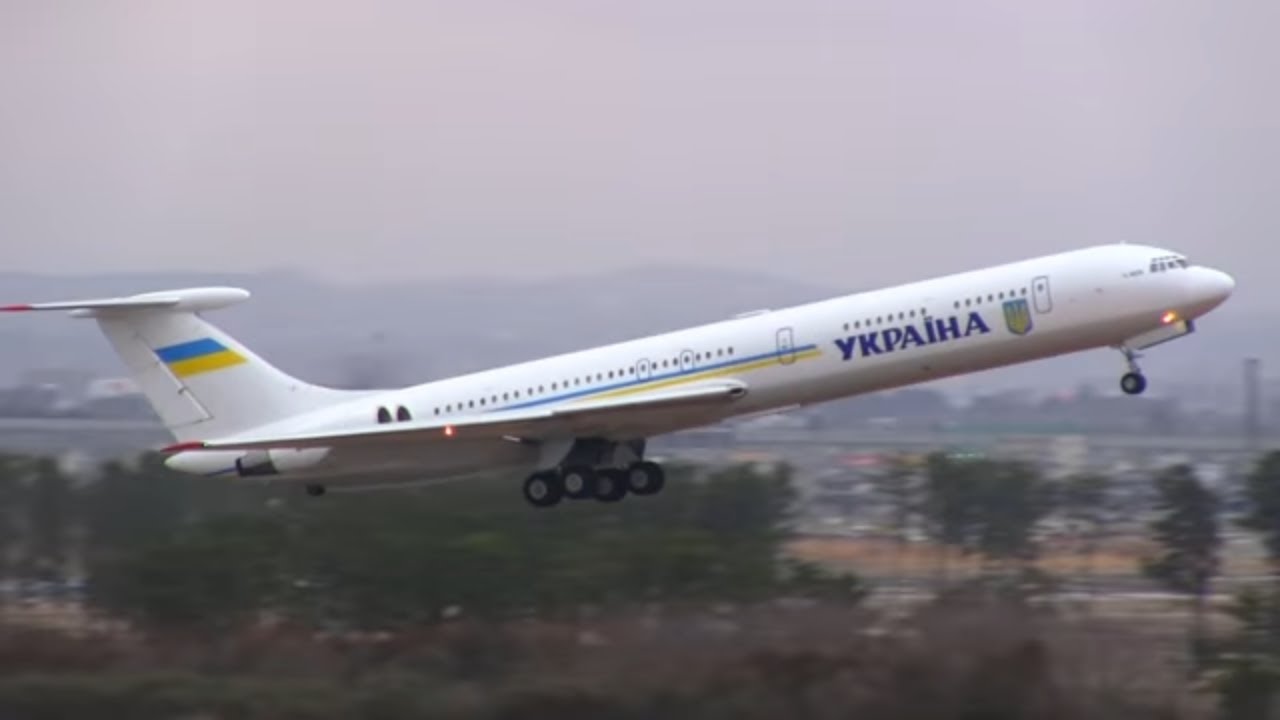 Ilyushin Il 62m 仙台空港 ウクライナ政府専用機 イリューシン Il 62m離陸 Ukraine Government Aircraft Take Off From Sendai Youtube