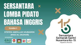 Juara 1 Lomba Pidato Bahasa Inggris Sersantara Ke15  Jenjang Smksmama Sederajat Diy 2023