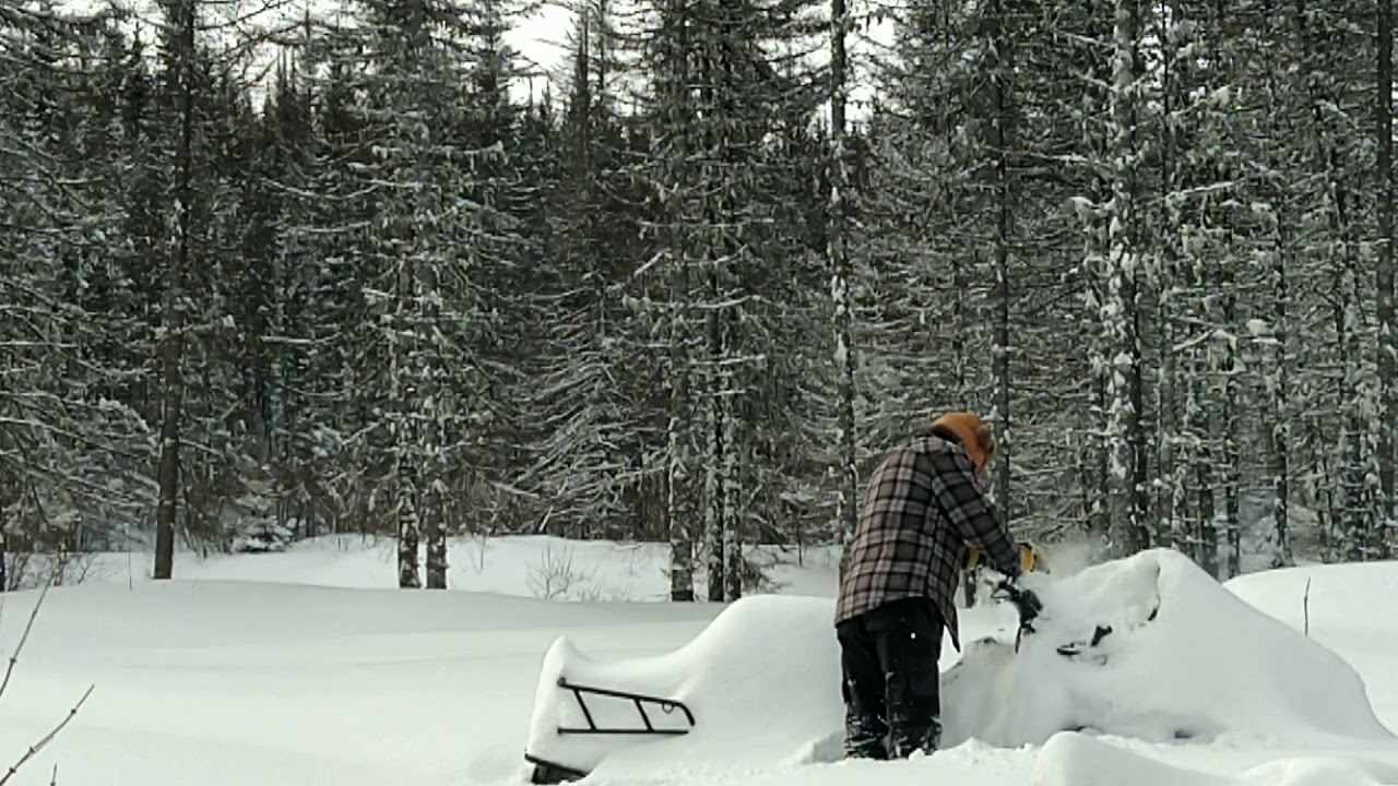 Polaris Widetrak IQ 600 after snowstorm