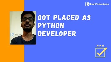 Besant Technologies | Hagilaash Got Placed | Python Data Science Course with Placement Bangalore BTM