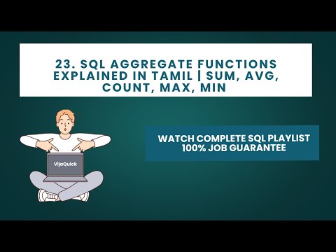 23. SQL Aggregate Functions Explained in Tamil | SUM, AVG, COUNT, MAX, MIN