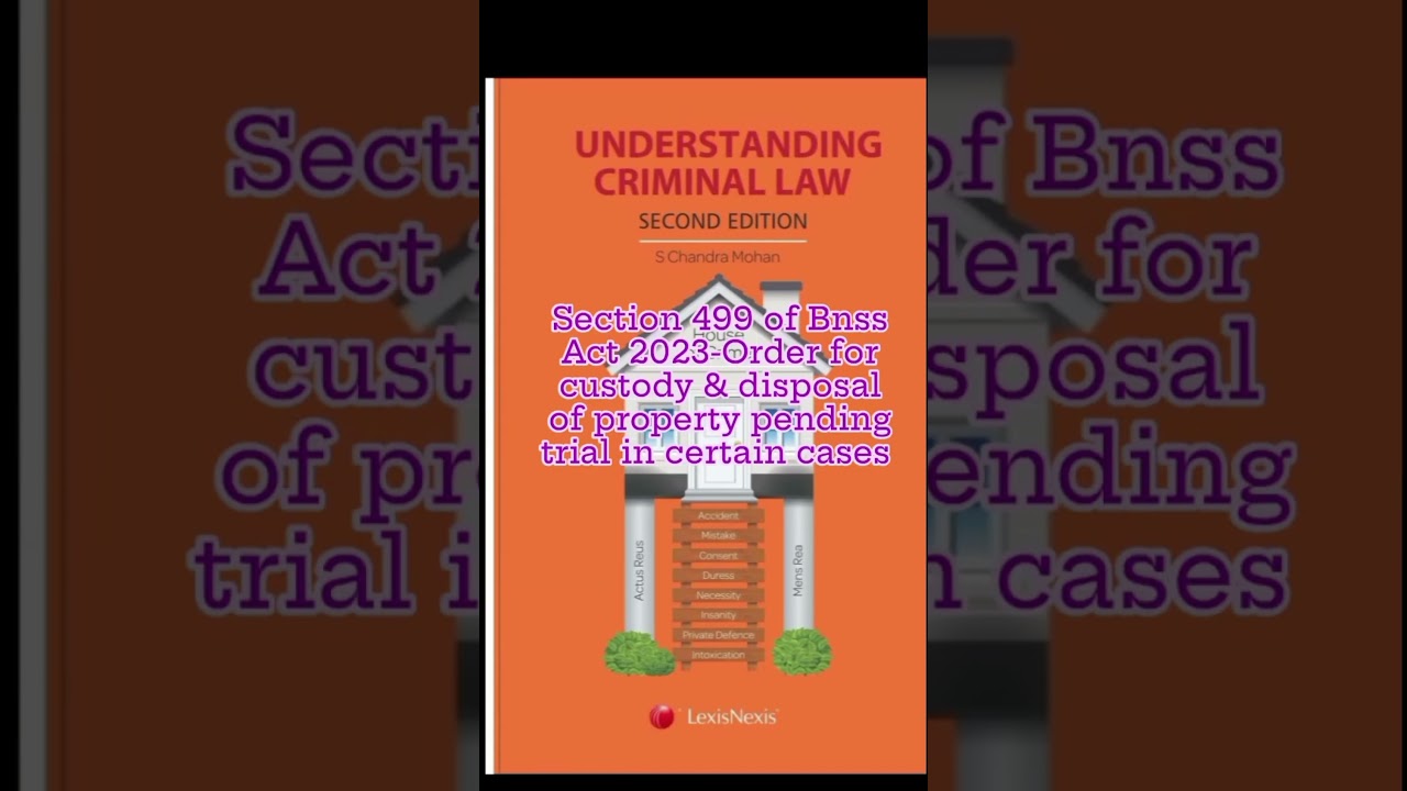 Order for disposal of property short