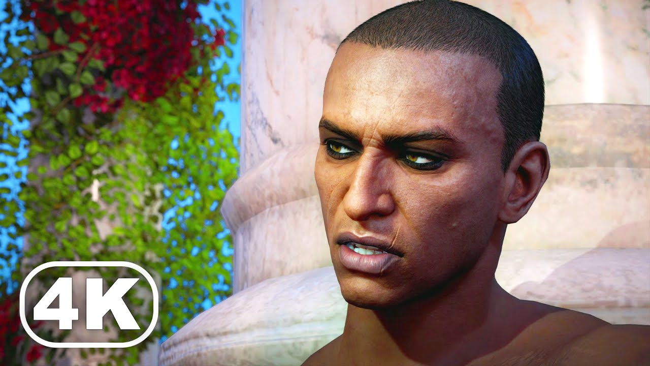 Bayek assassinates Eudoros, The Snake in the Bathhouse ULTRA 4K 60FPS - ASSASSIN'S CREED ORIGINS