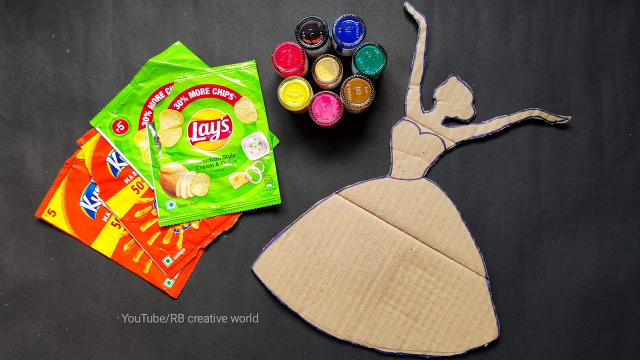 Amazing Doll Wall Hanging | Best Out Of Waste Cardboard and Lays Packets