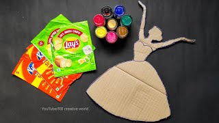 Amazing Doll Wall Hanging Best Out Of Waste Cardboard And Lays Packets