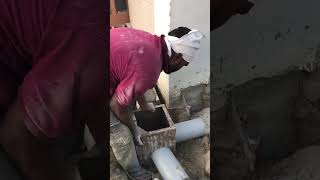 Easy trick making for concrete chamber in sewerage pipe #viralvideo #shortsfeed #construction #diy