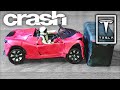 Crash Test Tesla Roadster of Elon Musk’s made from plasticine clay