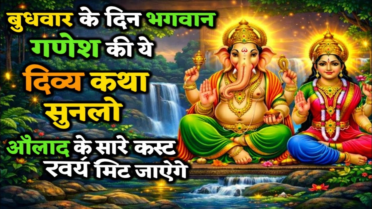 बुधवार के दिन भगवान गणेश की दिव्य कथा सुन लो | संतान के सारे कष्ट स्वयं मिट जाएंगे | Ganesh Katha