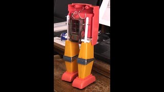 Mr. Astronaut &quot;battery operated robot&quot; repair. Part 2. CAD parts design, leg linkage.