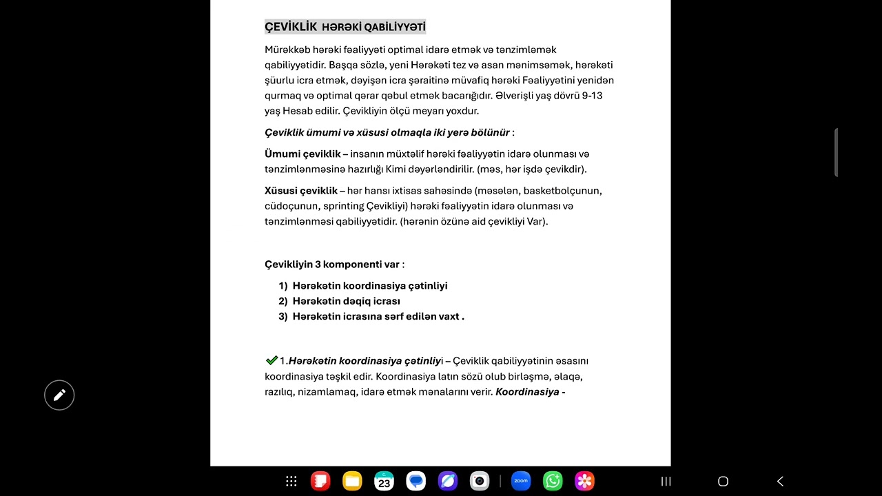 BƏQ - qısa sual cavab Çeviklik hərəki qabiliyyəti izahı sadə, anlaşılan 