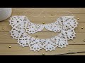 Классический КРУЖЕВНОЙ ВОРОТНИЧОК вязание крючком для начинающих СХЕМА  Сrochet lace collar tutorial