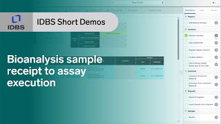 From sample receipt to assay execution | IDBS Polar for Bioanalysis