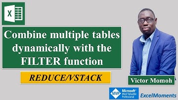 FILTER function in excel to stack tables with VSTACK/REDUCE