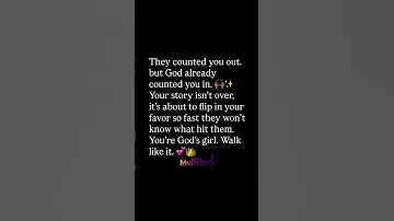 They Counted You Out But God Counted You In 