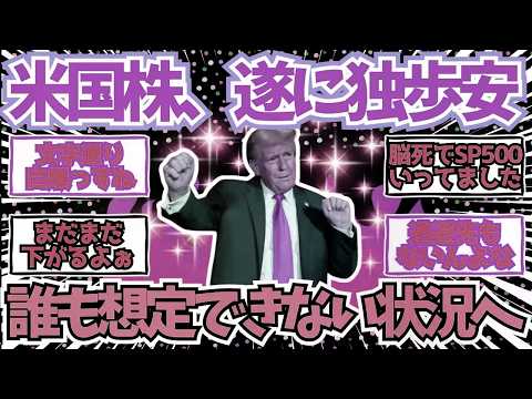 【重要】米国株、遂に独歩安へ   ！2024年には考えられなかった『米国売り』が止まらない【2chお金スレ】