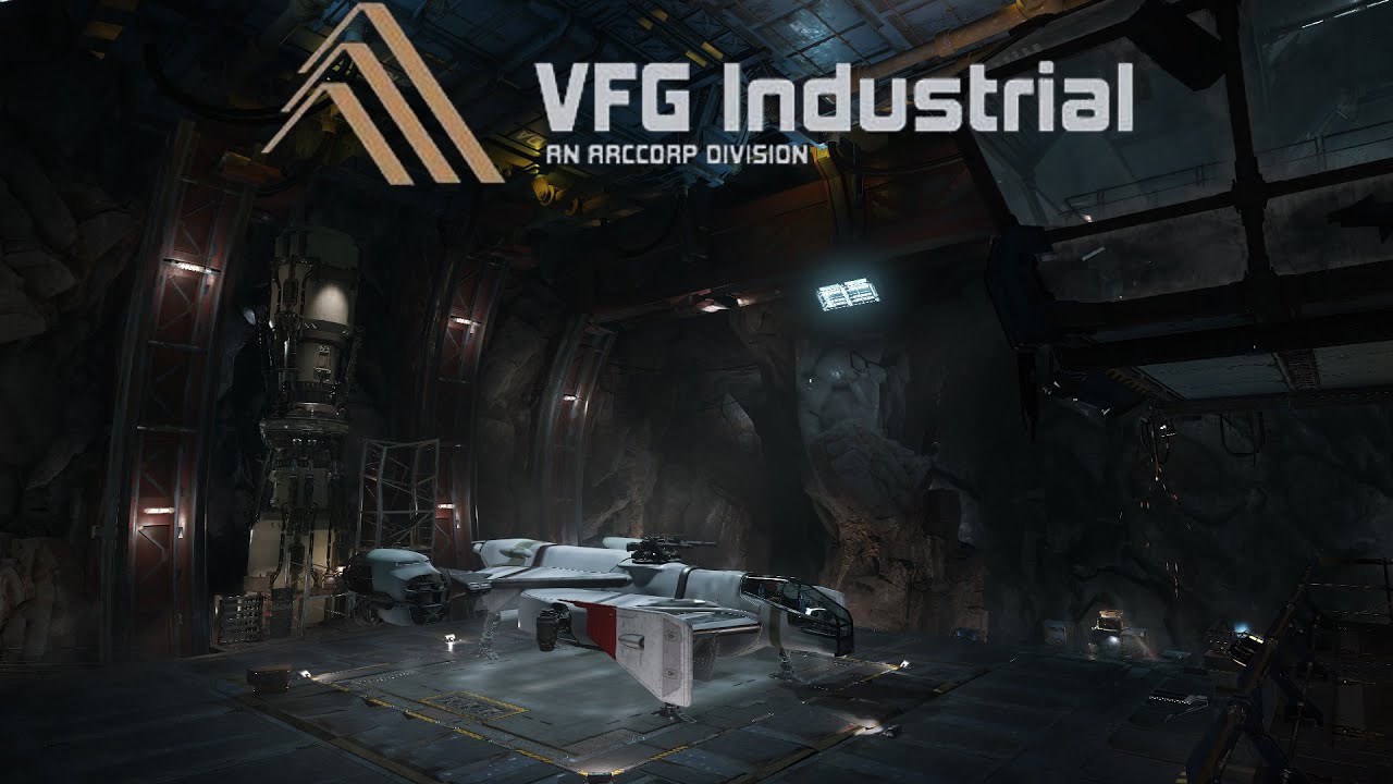 Star Citizen v0.9 Hangar Tour - VFG Industrial Hangar - YouTube