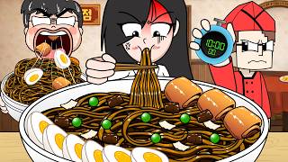 시간제한 먹방! 대왕 점보 짜장면 10분안에 먹으면 다 먹으면 공짜?! BLACK BEAN NOODLES EATING SOUND