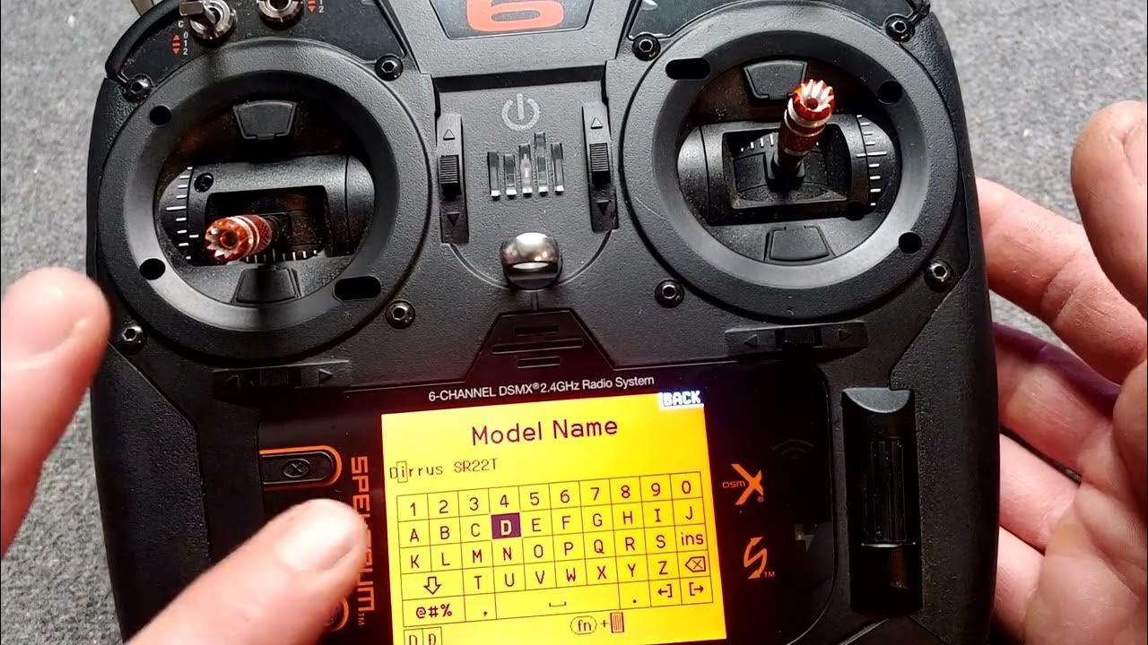 SPEKTRUM NX TRANSMITTER HOW TO CHANGE THE NAME OF A MODEL NX6 NX8 NX 10