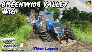 Baling & Collecting Straw. Spreading Lime & Cultivating | Greenwich Valley #16 | FS19 4K TimeLapse