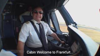 Pilotseye.tv  Lufthansa A380 Descent and Landing  Frankfurt [English Subtitles]