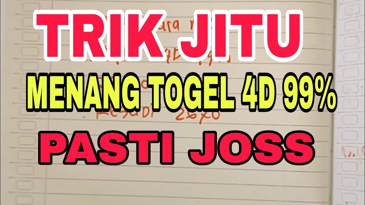 Cara Menang Togel 4d 3d 2d