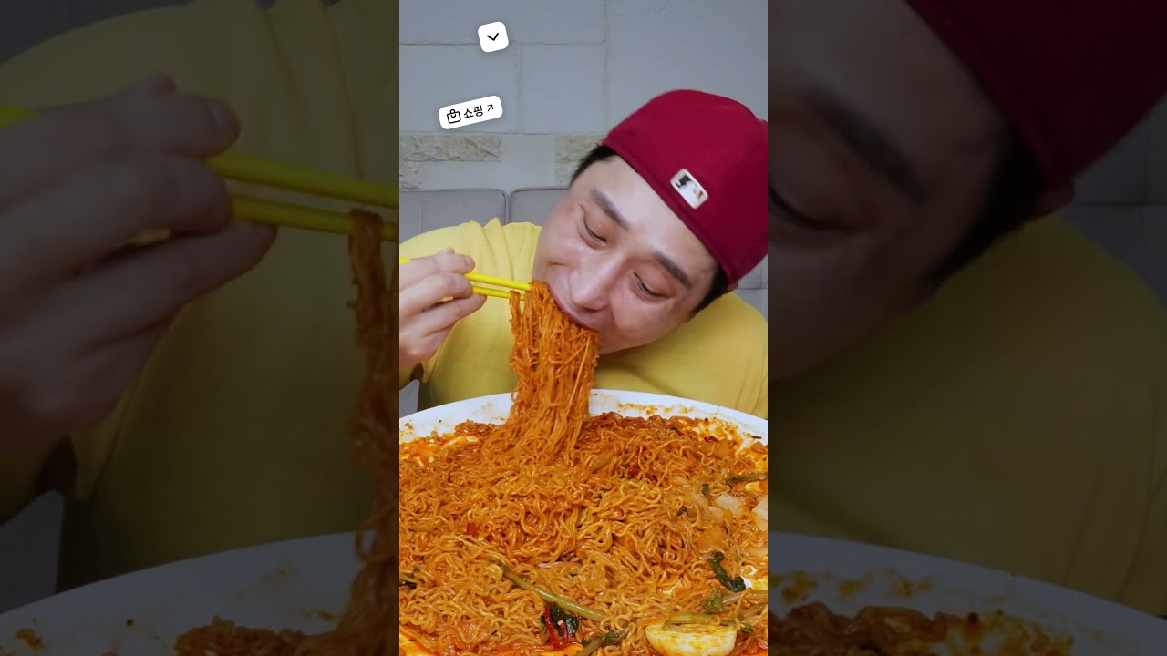 매운 비빔밀면 8개 매운김치 먹방 면상호