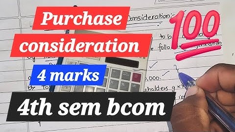 calculation of Purchase Consideration | Amalgamation of a Company | Calculate PC #4marks problem #1k