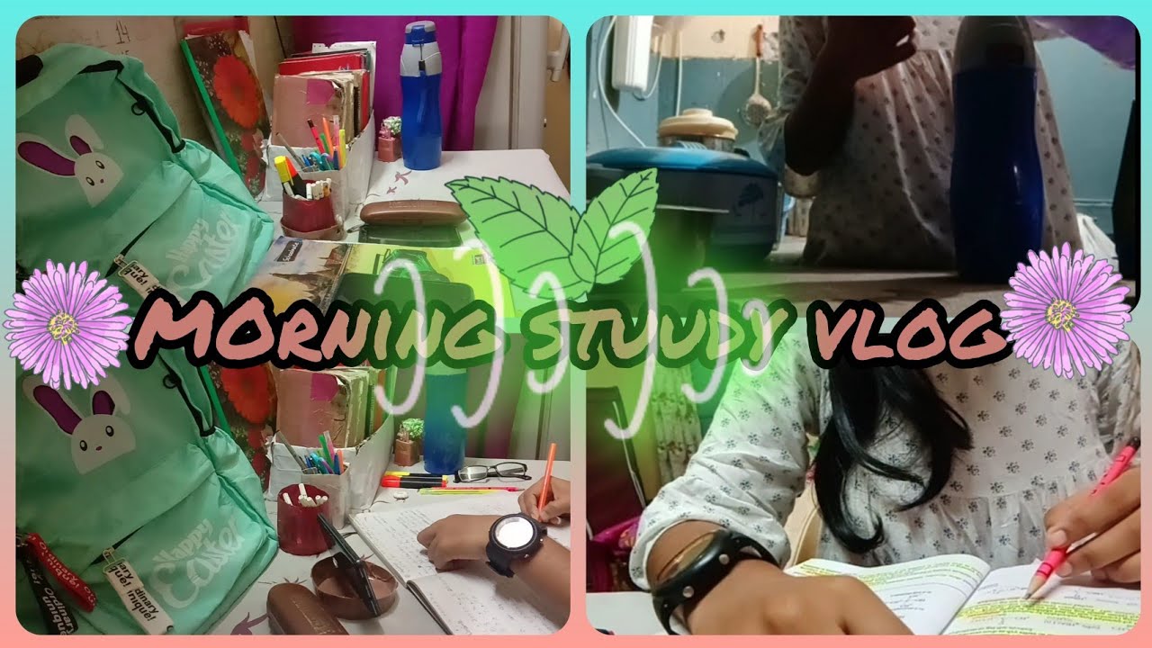 Morning Study Routine 📙📘📚| Morning Study Vlog📔📔 | India Study Vlog ...
