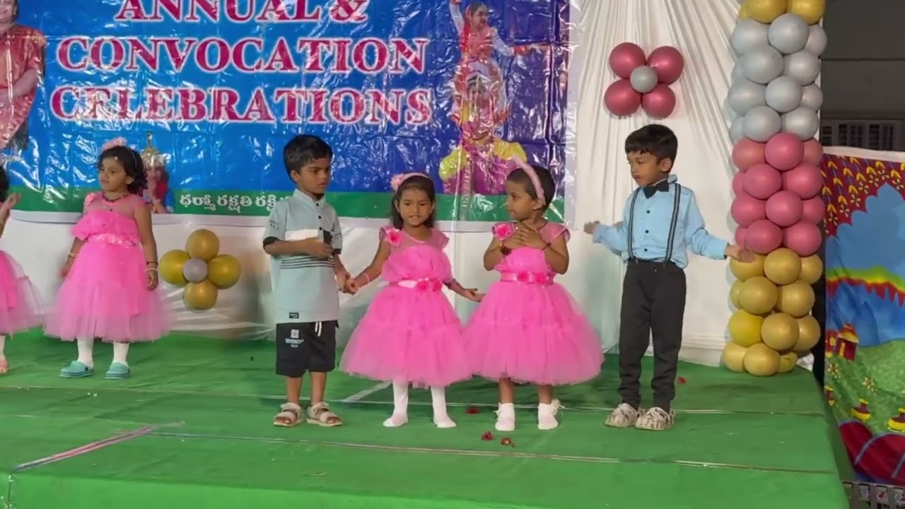 Nursery and Play group students dance performance