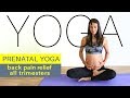 Gentle PRENATAL YOGA for BACK PAIN RELIEF - All trimesters #pregnancybackpain