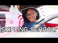 drive with me + skipping school vlog