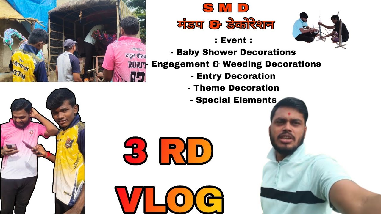 3rd Vlog || SMD Mandap Decor & Sound System || Kokani Rutya vlog❤️