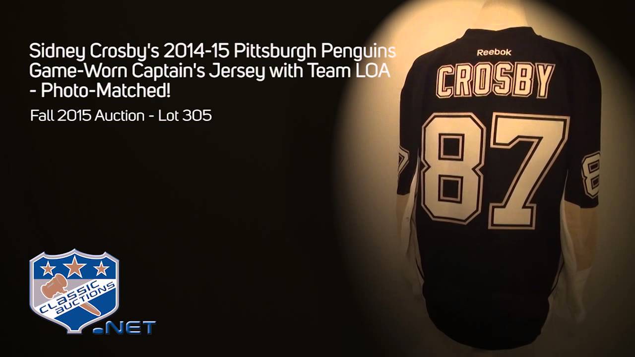 sidney crosby game worn jersey