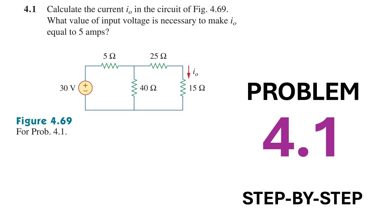Problem 4.1 Sadiku Calculate the current io in the circuit of Fig. 4.69 ...