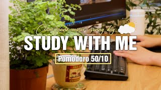 2-HOUR STUDY WITH ME | Calm Piano 🎹, Nature Sound | Pomodoro 50/10 | Motivation Study | Working Day💻