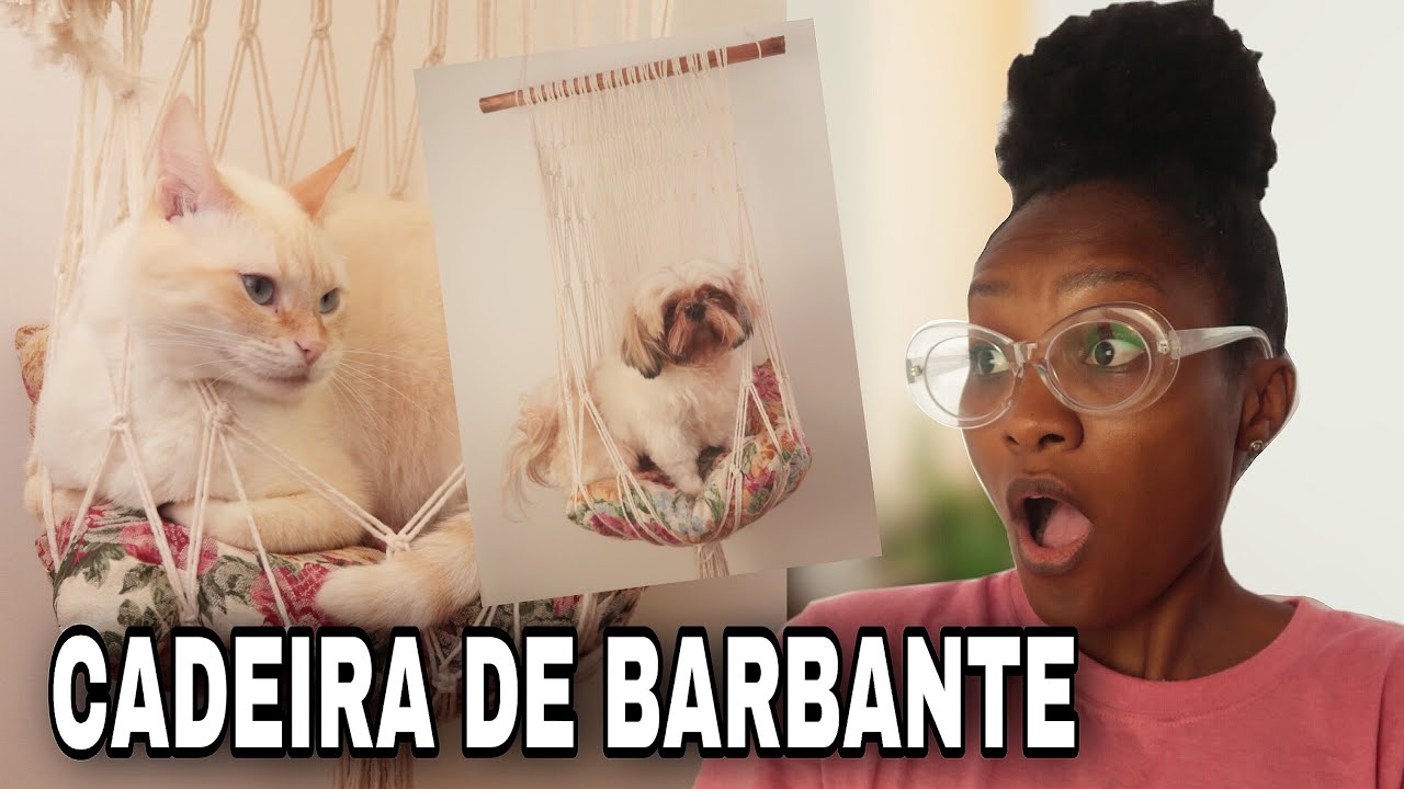 FIZ CADEIRAS DE MACRAMÊ PROS PETS