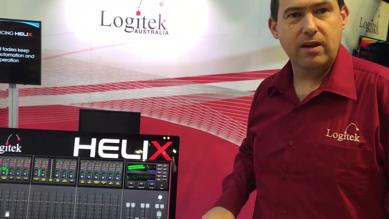 Paul Dengate demonstrates new Logitek radio console at 
