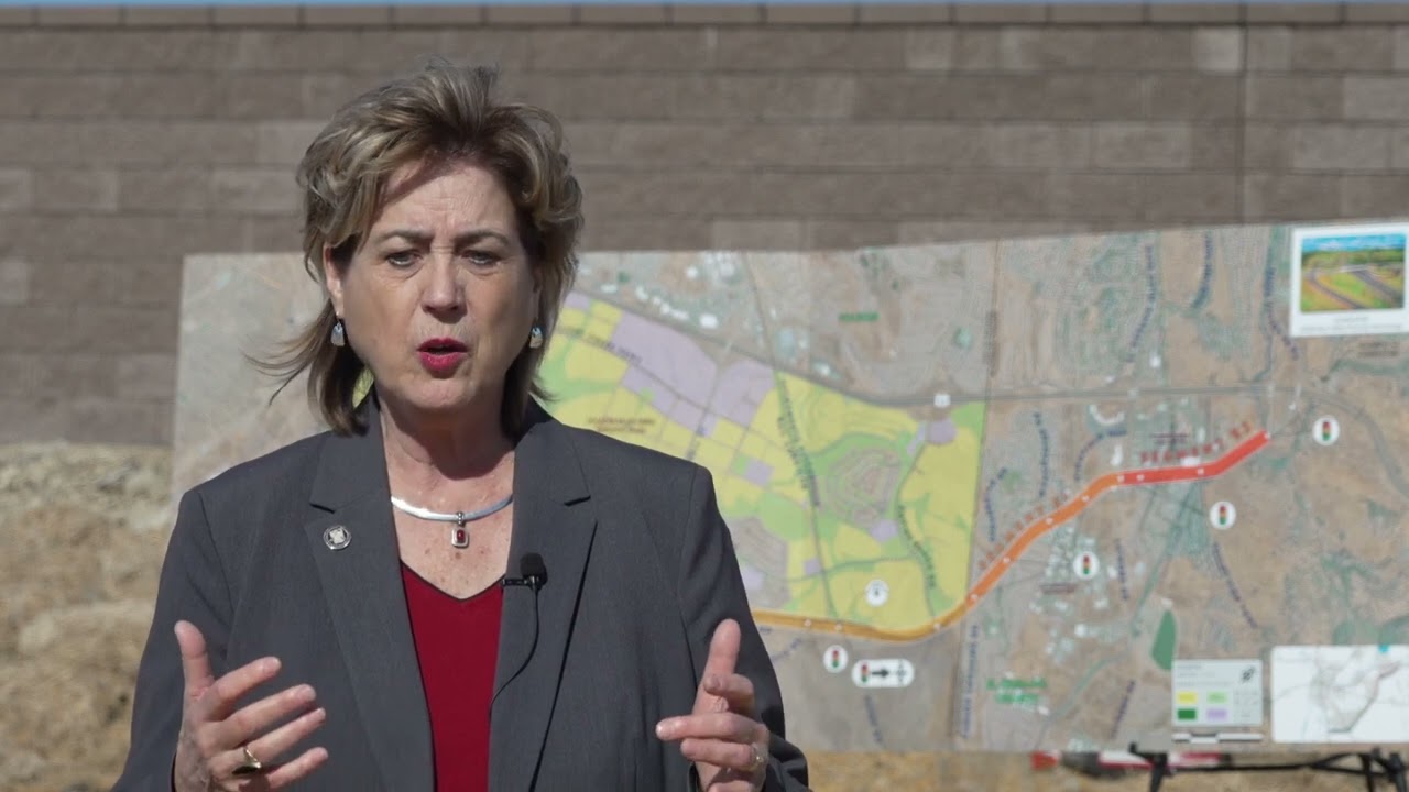 Sacramento County Supervisor Sue Frost speaks on the opening of the SouthEast Connector