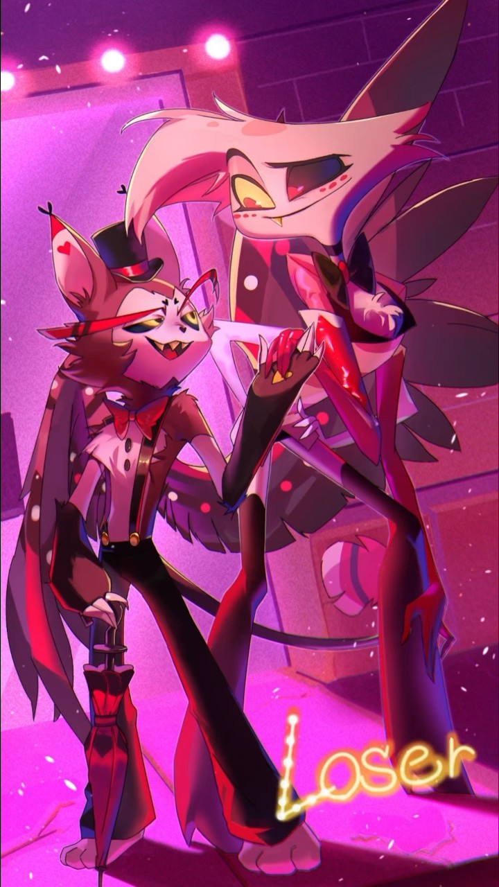 イラストメイキング】ハズビンホテル ハスク&エンジェル #hazbinhotel
