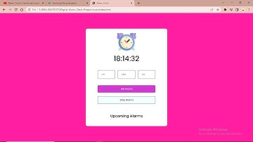 Alarm Clock Using HTML, CSS, JAVASCRIPT