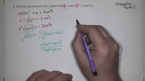 Differential equations, First and second order ODE review (Spring 2023)