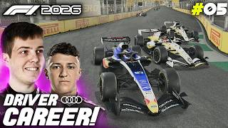 3 wide racing *ALMOST* ends in disaster! 🫣 F1 26 Audi Career | S3 Saudi Arabian GP